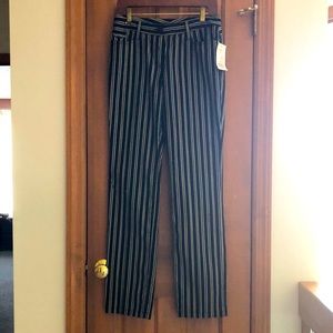 ETCETERA Black/blue stripe corduroy pants/jeans